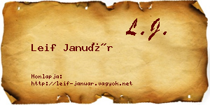 Leif Január névjegykártya